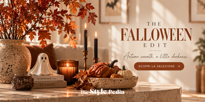 Selezione Falloween per decorare casa con zucche, candele e dettagli Halloween