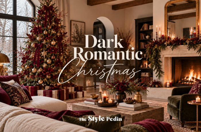 Natale Dark Romantic: idee eleganti per decorare casa con il burgundy